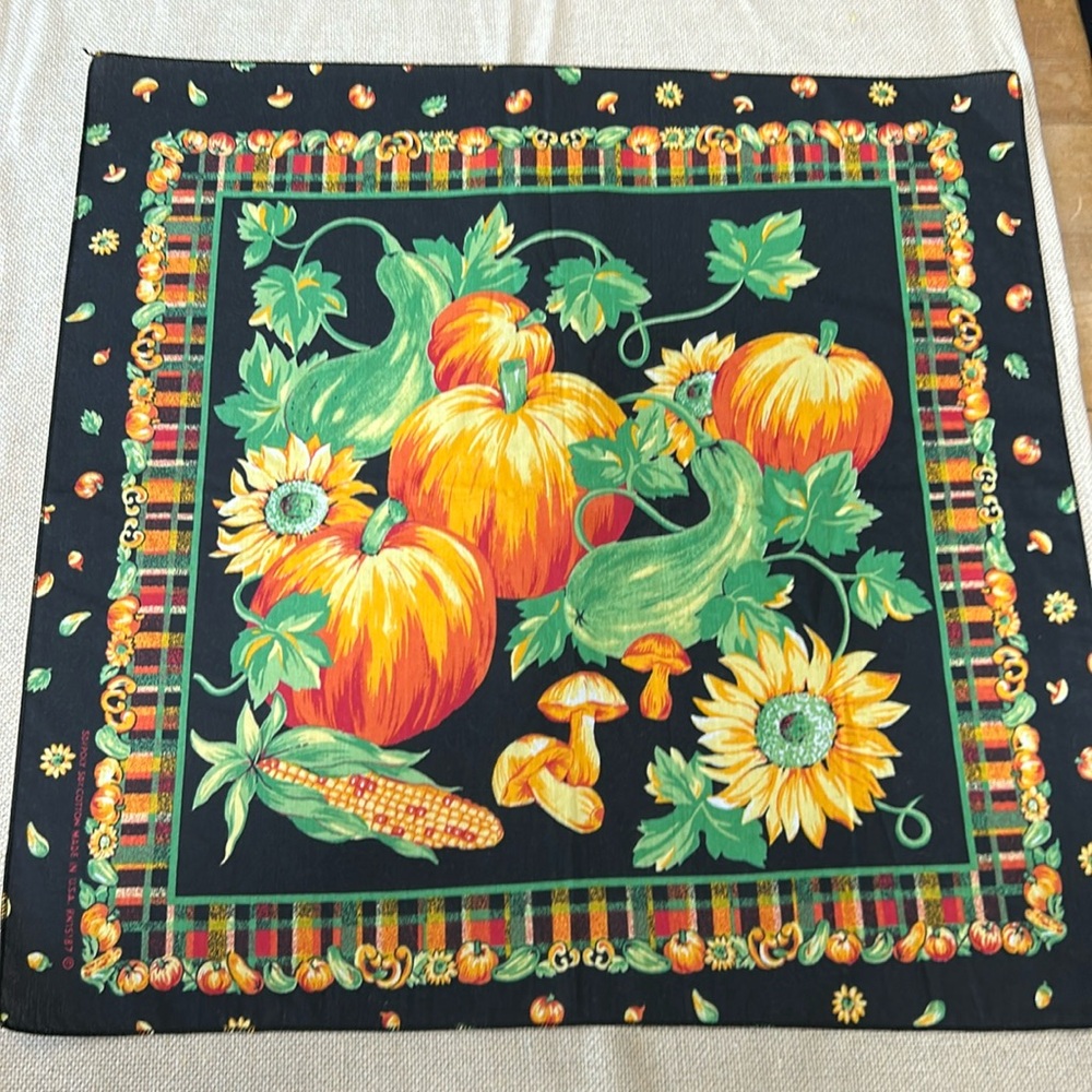 Vintage Fall Napkin Set Thanksgiving Harvest